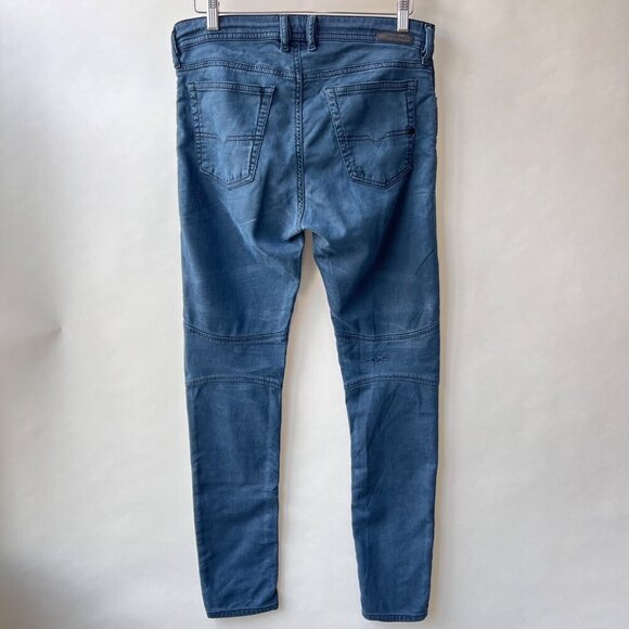 Diesel Men Bakari NE Blue moto skinny jeans, Size 32 L76 - Picture 3 of 13